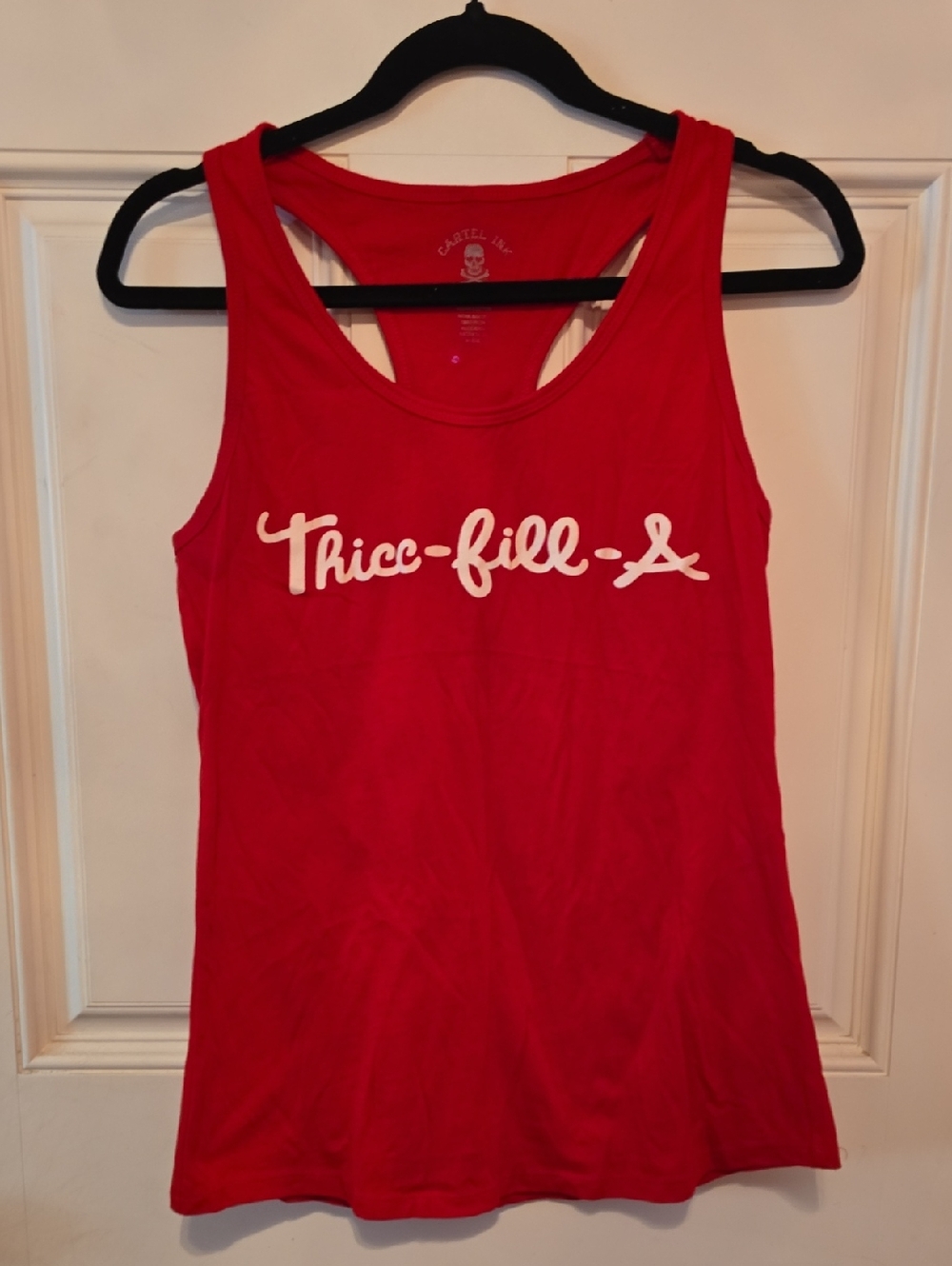 Women’s Red Graphic Racerback Tank Top - Cartel Ink